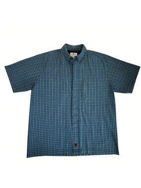 WOOLRICH Plaid Short Sleeve Button-Up Shirt - Large
